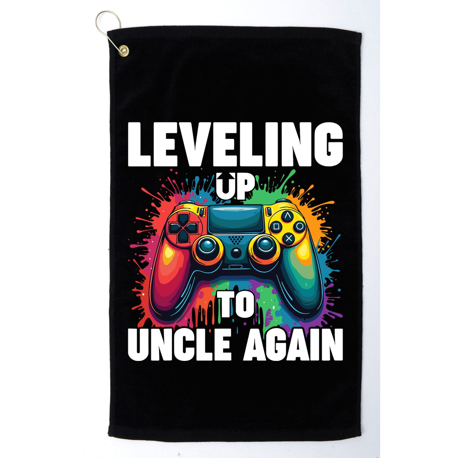 Promoted To Uncle Gender Reveal Leveling Up To Uncle Again Golf Towel
