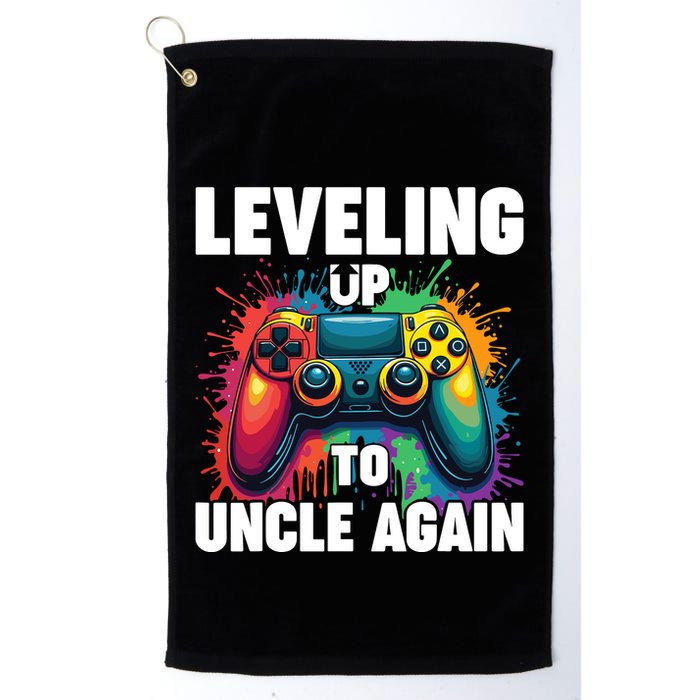 Promoted To Uncle Gender Reveal Leveling Up To Uncle Again Golf Towel