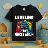 Promoted To Uncle Gender Reveal Leveling Up To Uncle Again Toddler T-Shirt