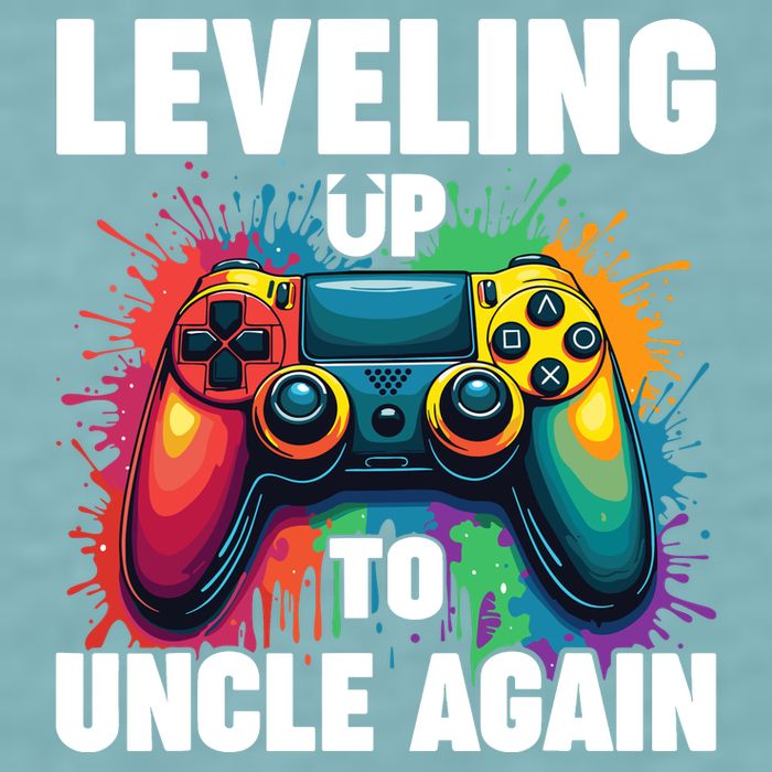 Promoted To Uncle Gender Reveal Leveling Up To Uncle Again Sueded Cloud Jersey T-Shirt