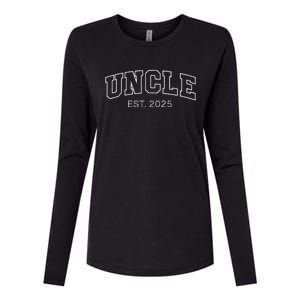 Promoted To Uncle Est 2025 Uncle To Be Gifts 1st Time Uncle Womens Cotton Relaxed Long Sleeve T-Shirt