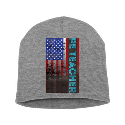 P.E. TEACHER USA Short Acrylic Beanie