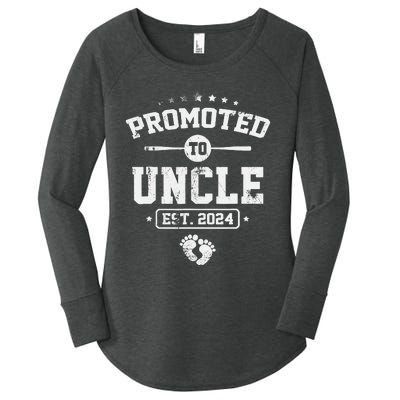 Promoted To Uncle Again 2024 Soon To Be Uncle Again Women's Perfect Tri Tunic Long Sleeve Shirt