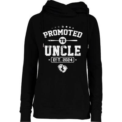 Promoted To Uncle Again 2024 Soon To Be Uncle Again Womens Funnel Neck Pullover Hood