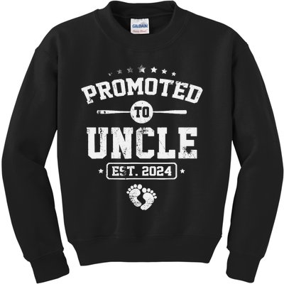 Promoted To Uncle Again 2024 Soon To Be Uncle Again Kids Sweatshirt