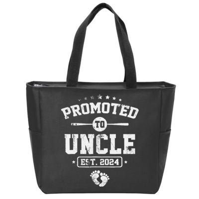 Promoted To Uncle Again 2024 Soon To Be Uncle Again Zip Tote Bag