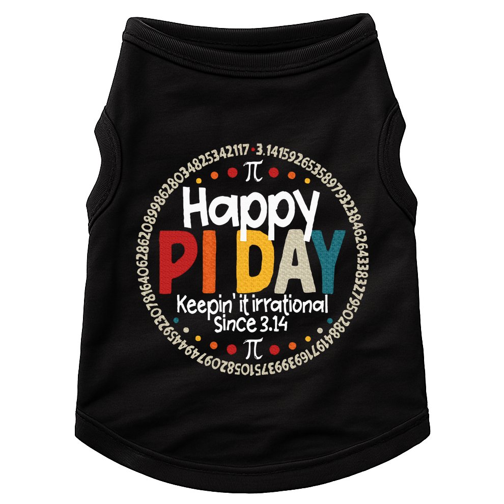 Pi Teacher Vintage 3.14 Pi Digits Doggie Tank