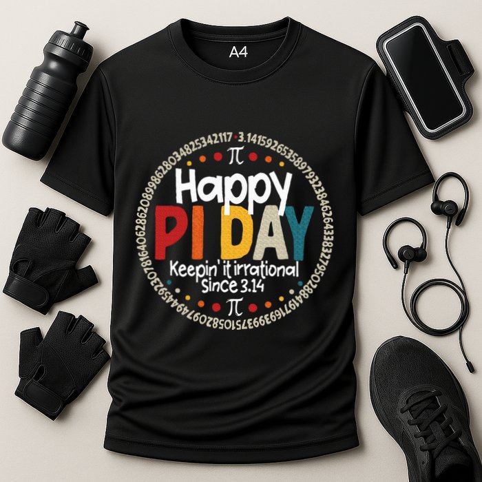 Pi Teacher Vintage 3.14 Pi Digits Performance Shirt