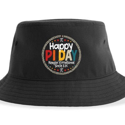 Pi Teacher Vintage 3.14 Pi Digits Sustainable Bucket Hat