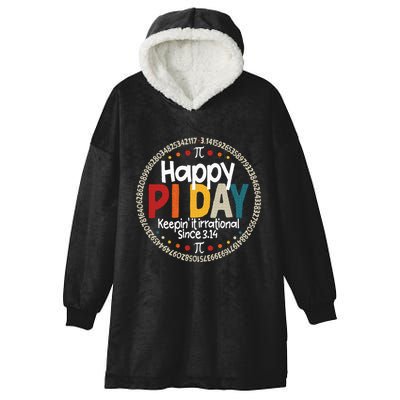 Pi Teacher Vintage 3.14 Pi Digits Hooded Wearable Blanket