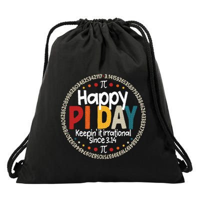 Pi Teacher Vintage 3.14 Pi Digits Drawstring Bag