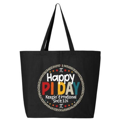 Pi Teacher Vintage 3.14 Pi Digits 25L Jumbo Tote