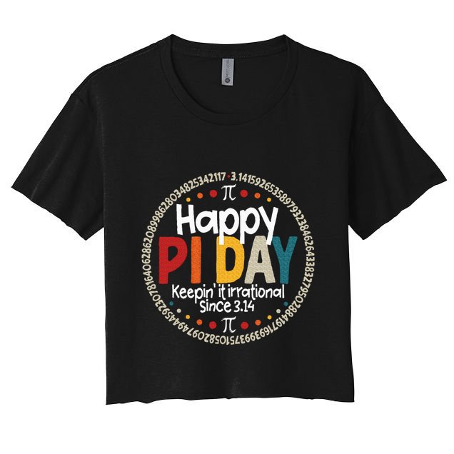 Pi Teacher Vintage 3.14 Pi Digits Crop Top