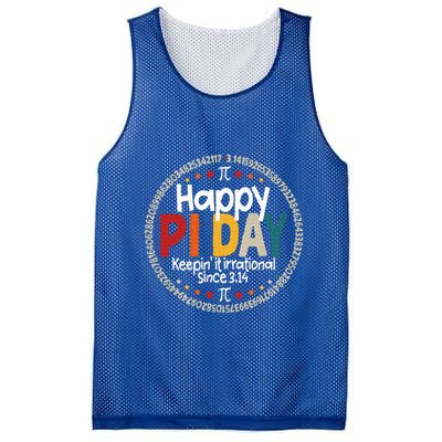 Pi Teacher Vintage 3.14 Pi Digits Mesh Reversible Basketball Jersey Tank