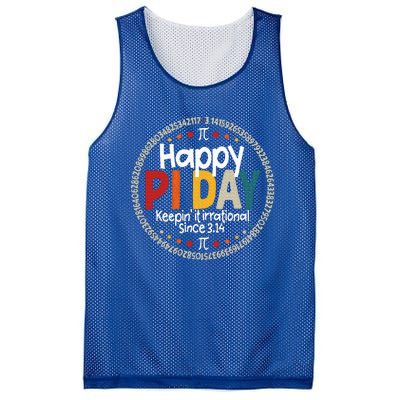 Pi Teacher Vintage 3.14 Pi Digits Mesh Reversible Basketball Jersey Tank