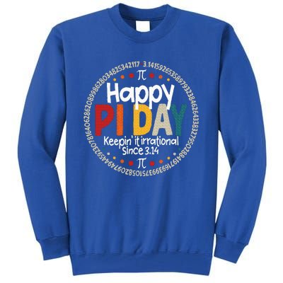 Pi Teacher Vintage 3.14 Pi Digits Tall Sweatshirt