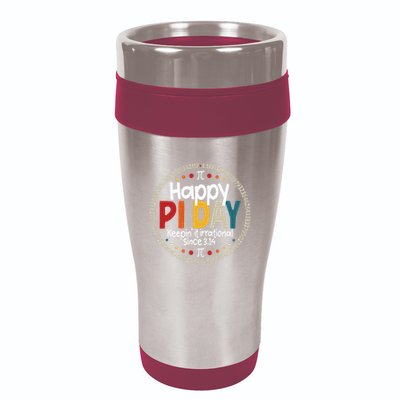 Pi Teacher Vintage 3.14 Pi Digits 16oz Travel Tumbler