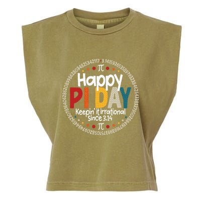 Pi Teacher Vintage 3.14 Pi Digits Garment-Dyed Women's Muscle Tee