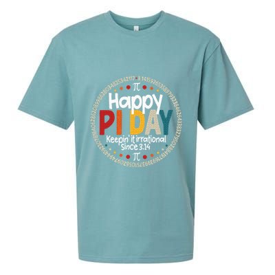 Pi Teacher Vintage 3.14 Pi Digits Sueded Cloud Jersey T-Shirt