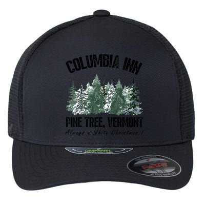 Pine Tree Vermont Always A White Christmas Tree Holiday Flexfit Unipanel Trucker Cap