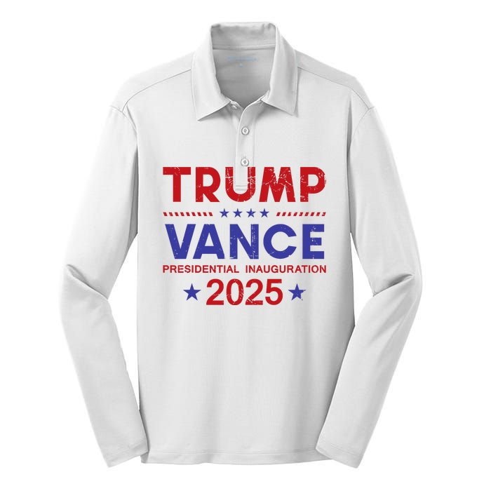 President Trump Vance Inauguration Day 2025 Usa Silk Touch Performance Long Sleeve Polo