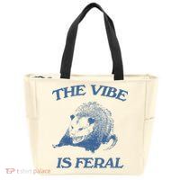 Possum The Vibe Is Feral Zip Tote Bag