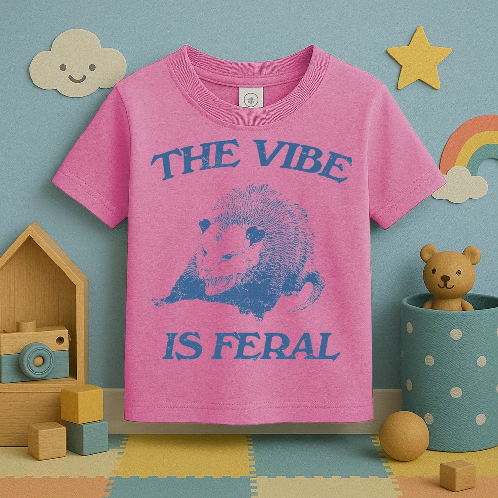 Possum The Vibe Is Feral Toddler T-Shirt