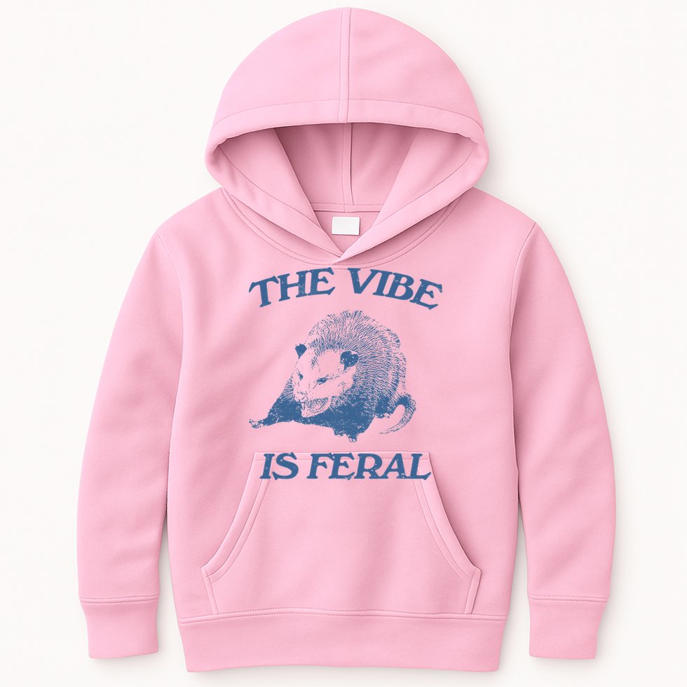 Possum The Vibe Is Feral Kids Hoodie