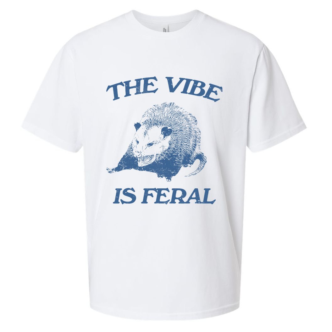 Possum The Vibe Is Feral Sueded Cloud Jersey T-Shirt