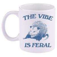 Possum The Vibe Is Feral 11oz C Handle Ceramic Mug