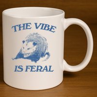 Possum The Vibe Is Feral 11oz C Handle Ceramic Mug