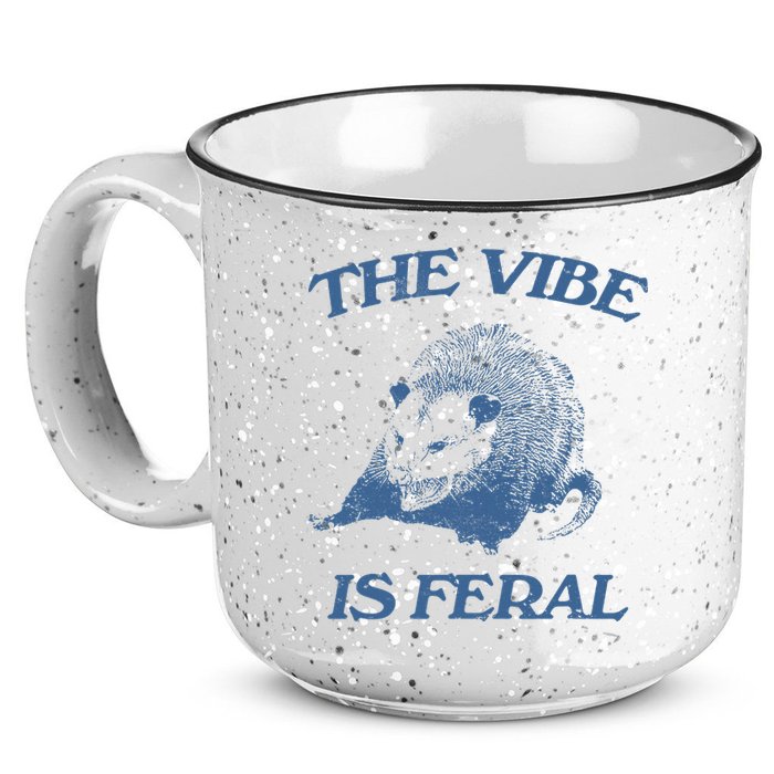 Possum The Vibe Is Feral 15oz Campfire Ceramic Mug