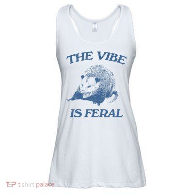 Possum The Vibe Is Feral Ladies Essential Flowy Tank