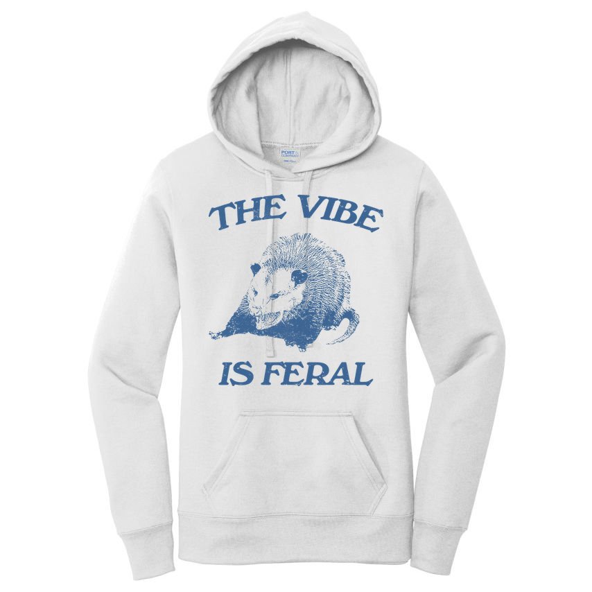 Possum The Vibe Is Feral Women's Pullover Hoodie