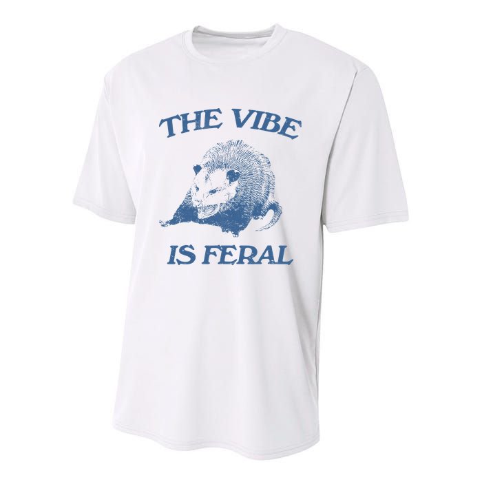 Possum The Vibe Is Feral Youth Performance Sprint T-Shirt