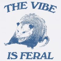 Possum The Vibe Is Feral Youth Performance Sprint T-Shirt