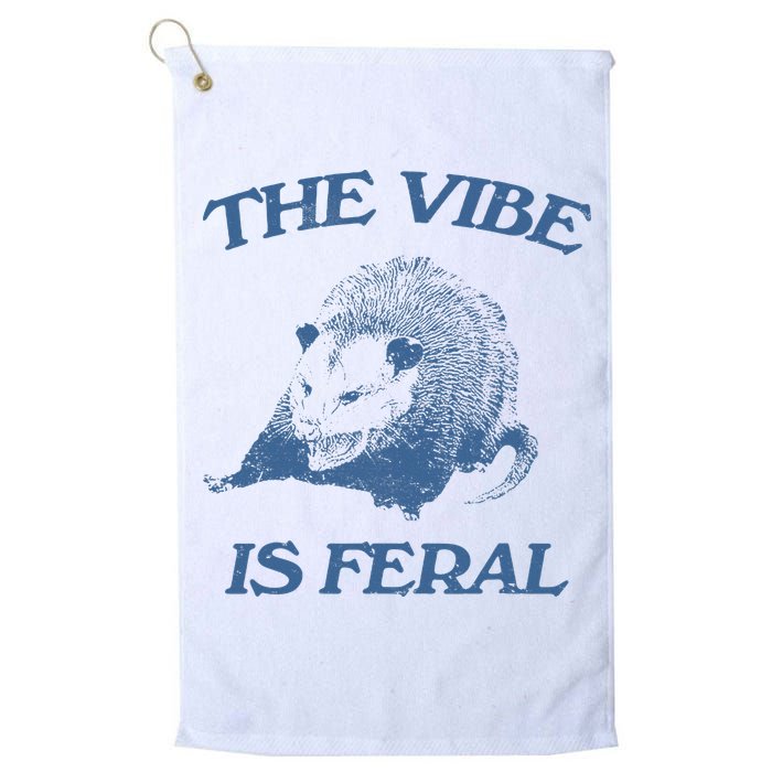 Possum The Vibe Is Feral Golf Towel