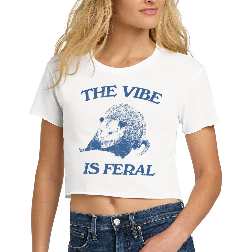 Possum The Vibe Is Feral Crop Top