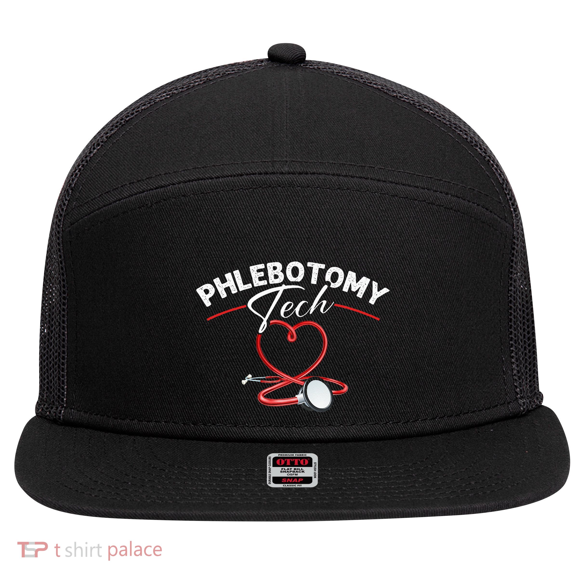 Phlebotomy Tech Veins Phlebotomy Technician Phlebotomist 7 Panel Mesh Trucker Snapback Hat