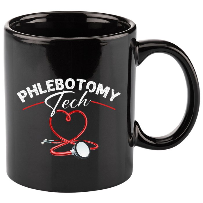 Phlebotomy Tech Veins Phlebotomy Technician Phlebotomist 11oz C Handle Ceramic Mug