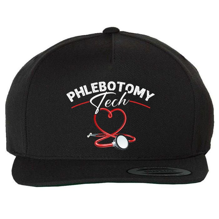 Phlebotomy Tech Veins Phlebotomy Technician Phlebotomist Wool Snapback Cap