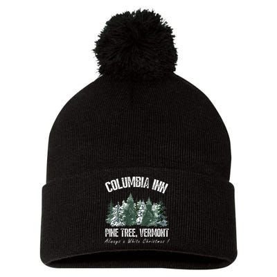 Pine Tree Vermont Always A White Christmas Tree Holiday Pom Pom 12in Knit Beanie