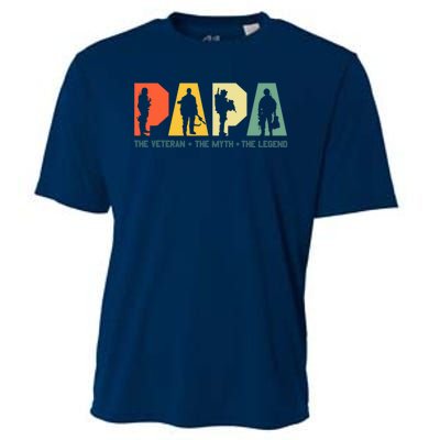 Papa The Veteran The Myth The Legend Veterans Day Cooling Performance Crew T-Shirt