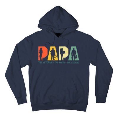 Papa The Veteran The Myth The Legend Veterans Day Hoodie