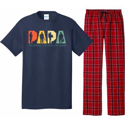 Papa The Veteran The Myth The Legend Veterans Day Pajama Set