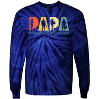 Papa The Veteran The Myth The Legend Veterans Day Tie-Dye Long Sleeve Shirt