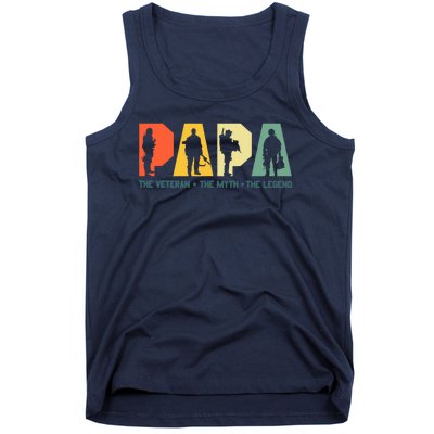 Papa The Veteran The Myth The Legend Veterans Day Tank Top