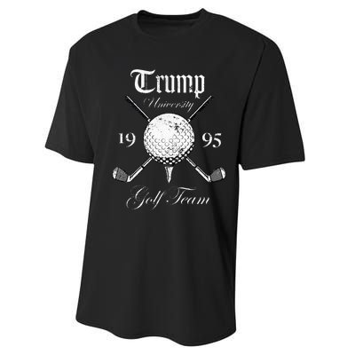 Pro Trump Vintage University Golf Team Funny Gift Performance Sprint T-Shirt