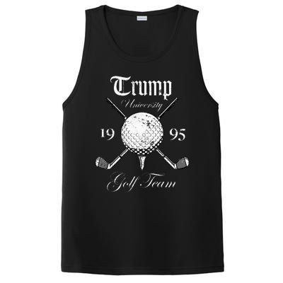 Pro Trump Vintage University Golf Team Funny Gift PosiCharge Competitor Tank