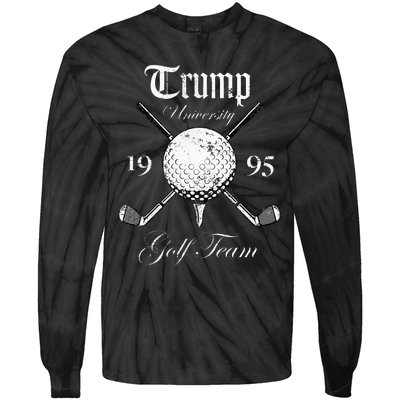 Pro Trump Vintage University Golf Team Funny Gift Tie-Dye Long Sleeve Shirt